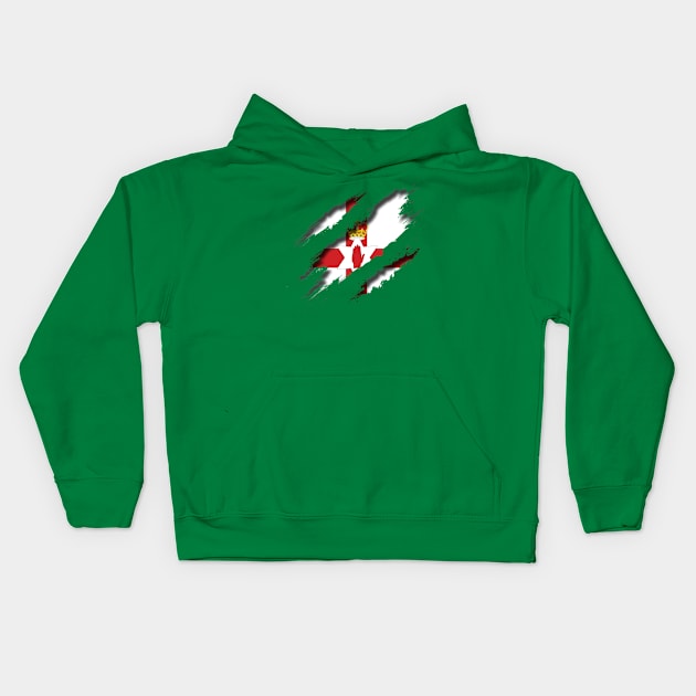 Northern Ireland Shredding Kids Hoodie by blackcheetah